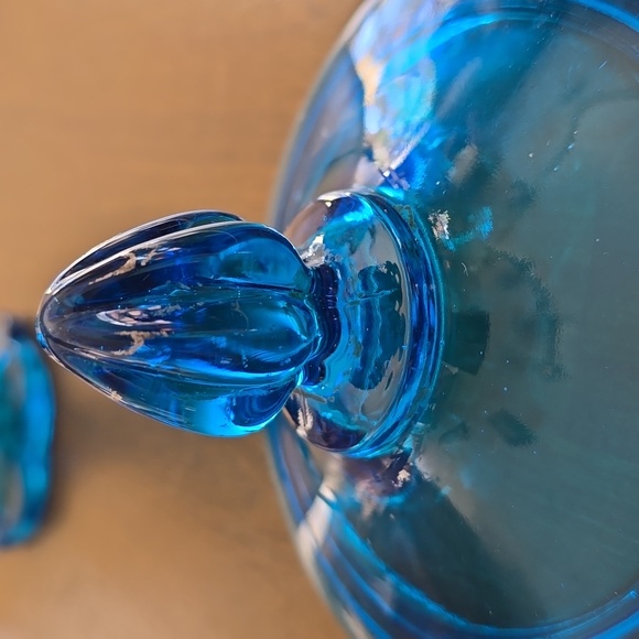 Elegant Blue Glass Candy Jar - Picture 11 of 12